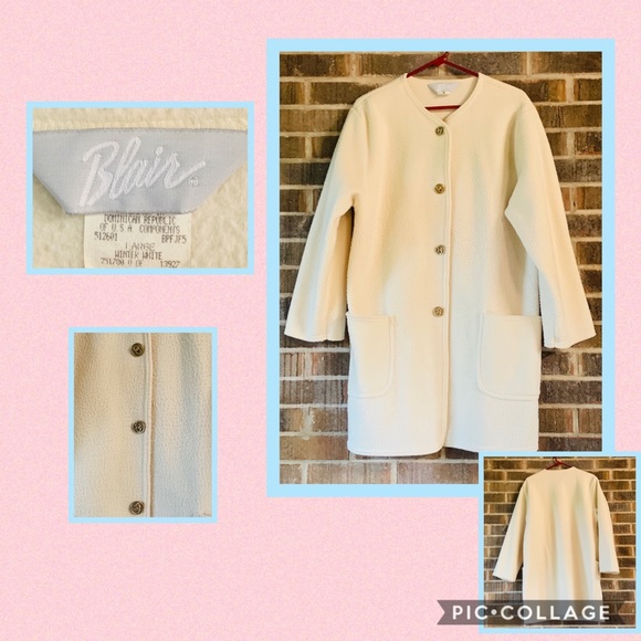 Blair Jackets & Blazers - •Vintage Winter White Blair Button Up Jacket•